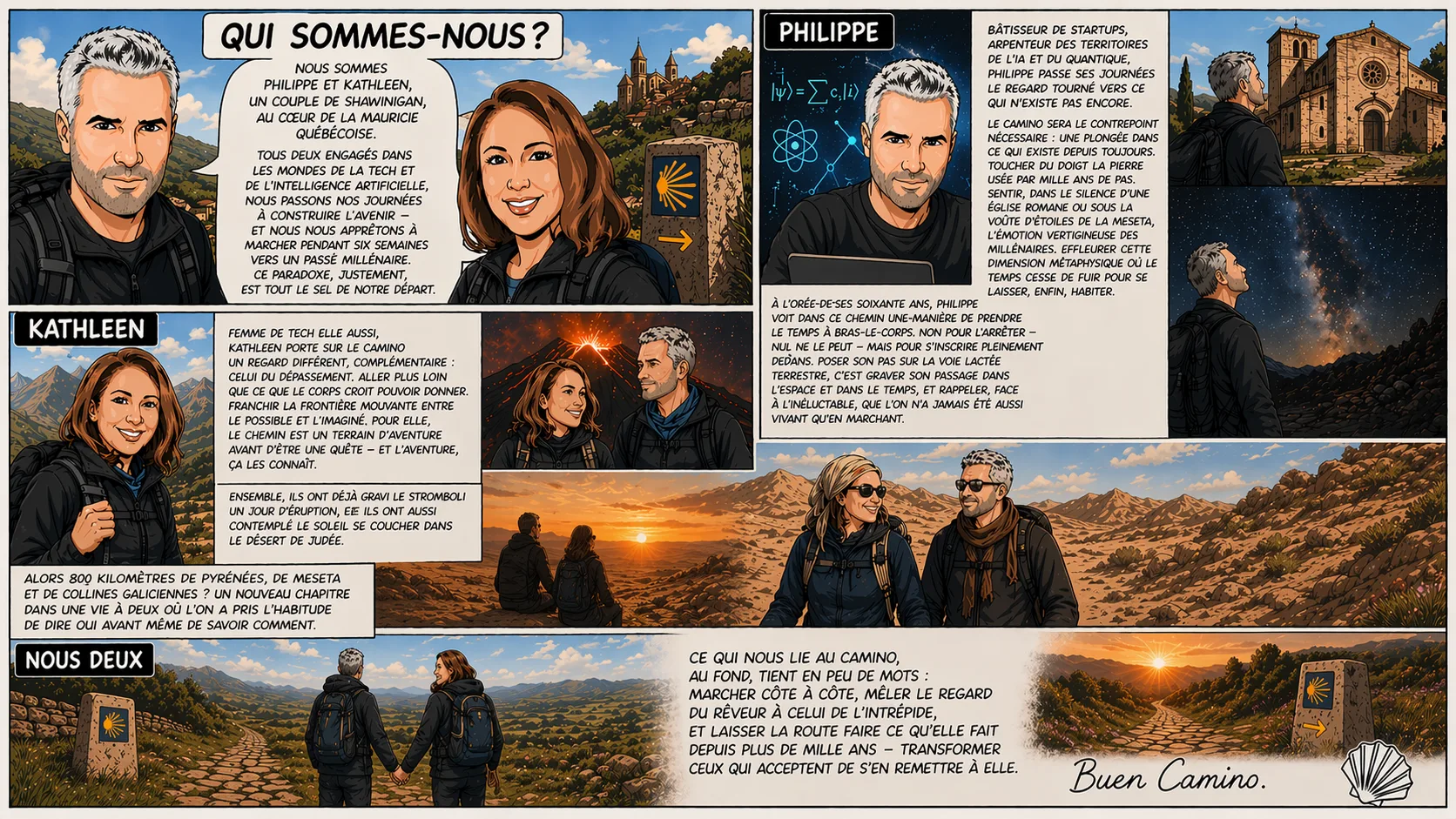 À propos - Kathleen et Philippe sur le Chemin Français de Saint-Jacques